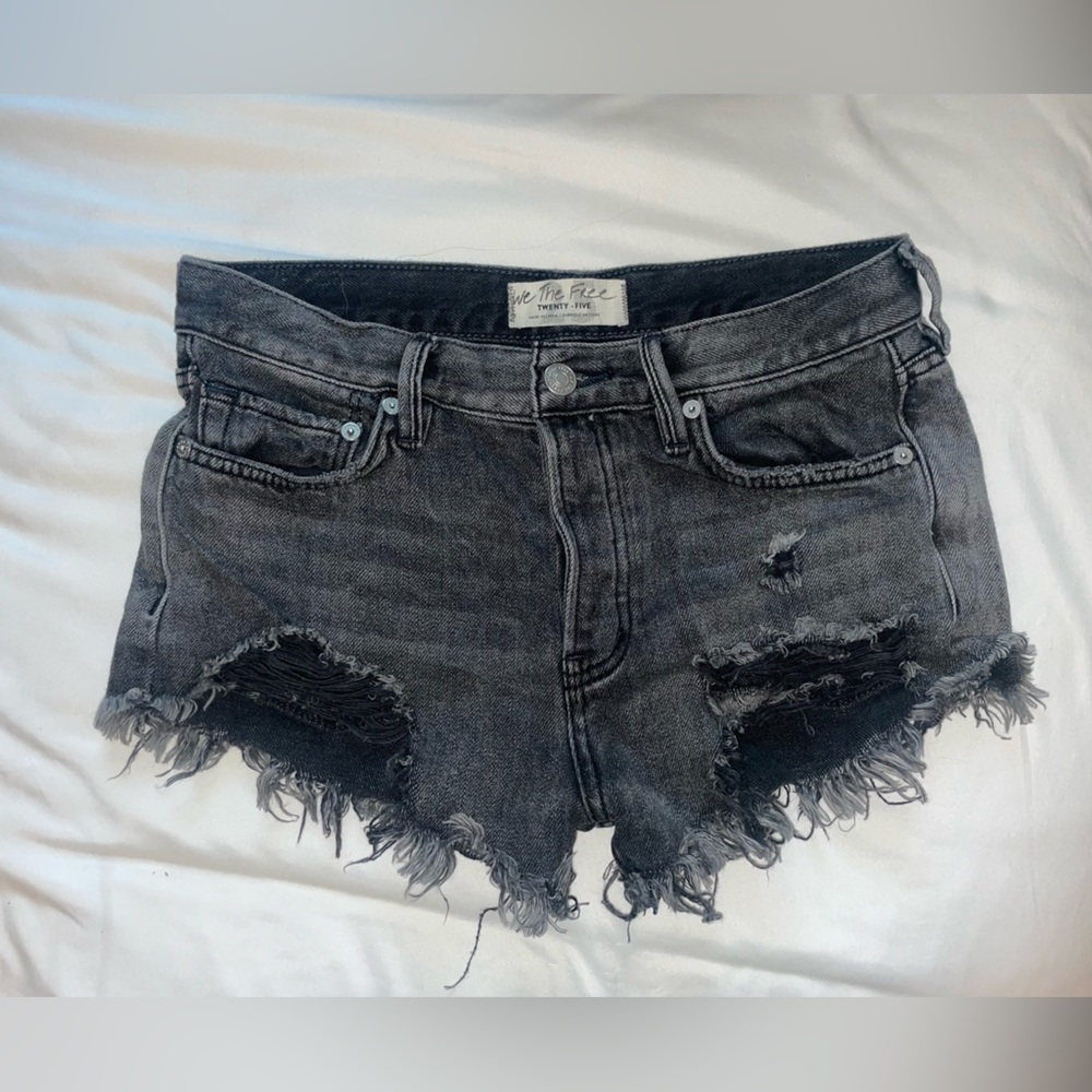 We The Free Black Jean Shorts
